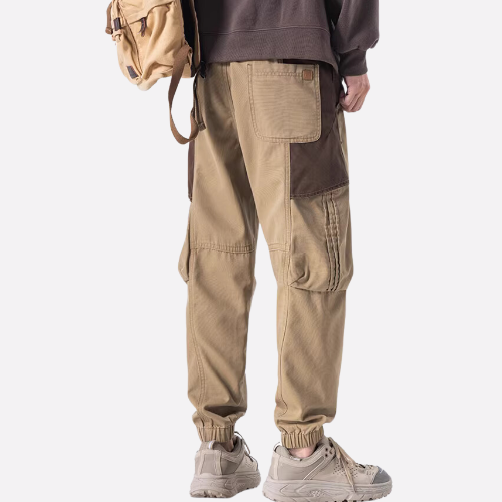 Japanese Contrasting Cargo Pants