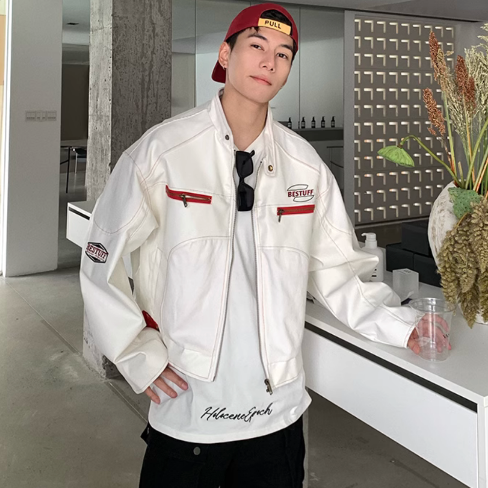 Casual Leather Motorcycle Jacket