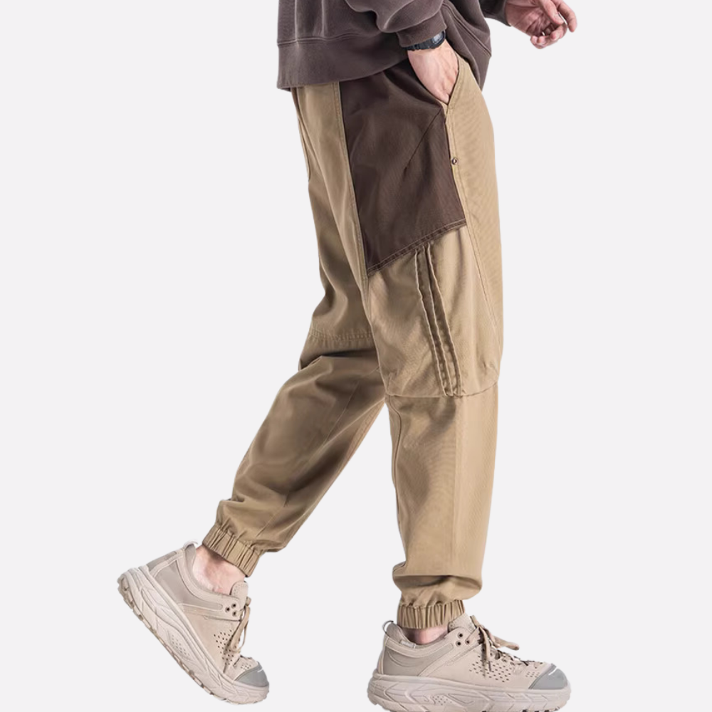 Japanese Contrasting Cargo Pants