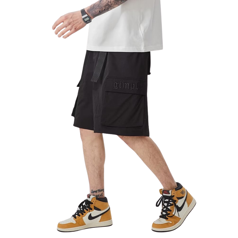Japanese Solid Color Cargo Shorts