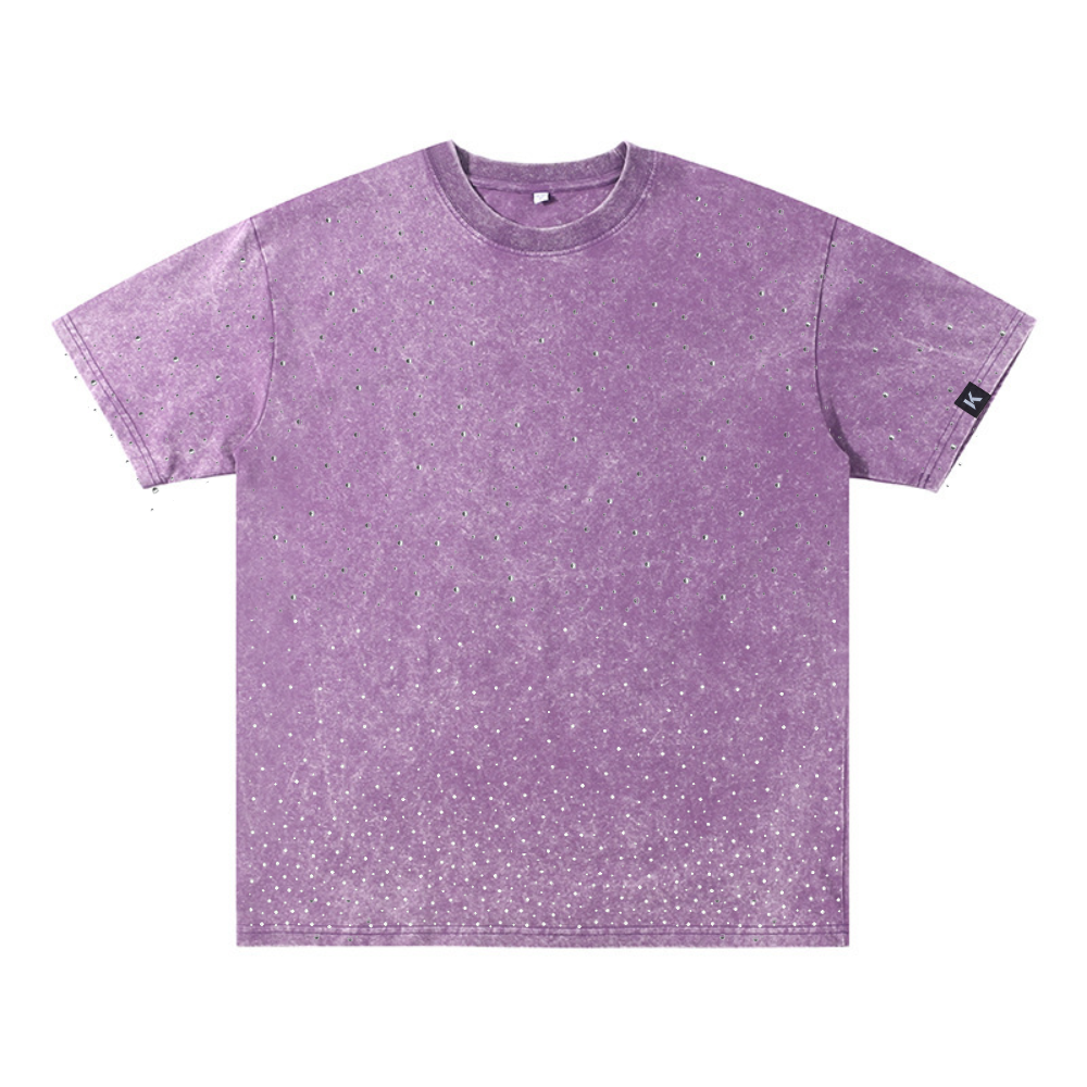 🔥LoopStone All Over Rhinestone Washed Tees
