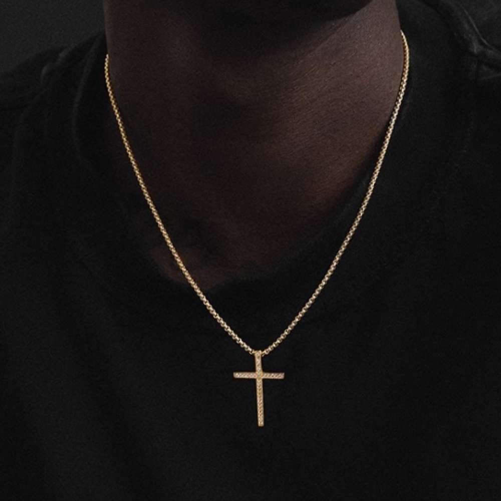 American Diamond Cross Necklace