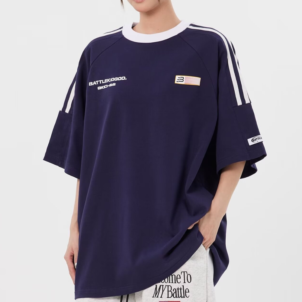 Retro Simple Raglan T-shirt