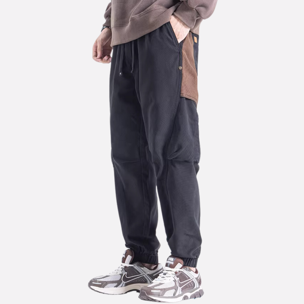 Japanese Contrasting Cargo Pants