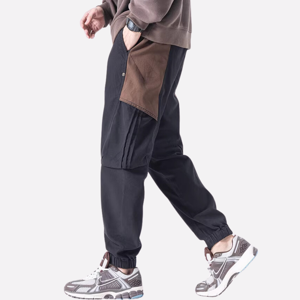 Japanese Contrasting Cargo Pants