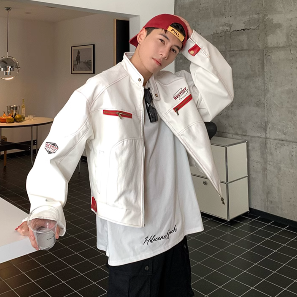 Casual Leather Motorcycle Jacket