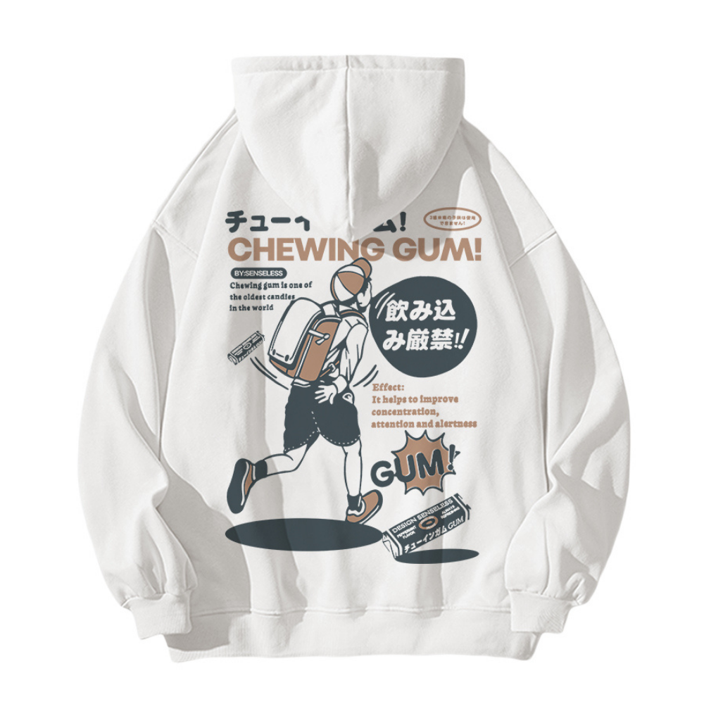 Japanese Retro Manga Print Hoodie