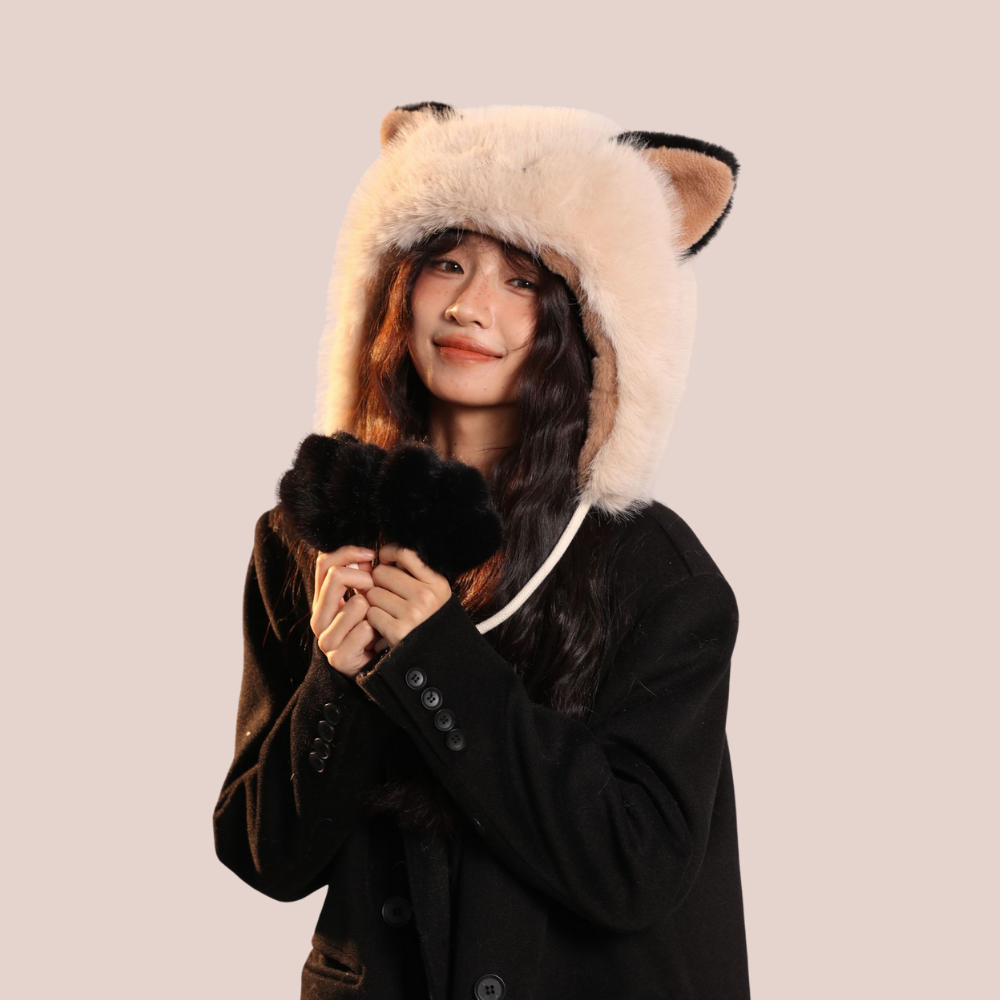 Raccoon Windproof Plush Hat