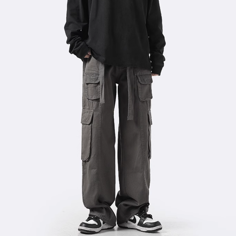 Street Belt Multi-Pocket Cargo Pants