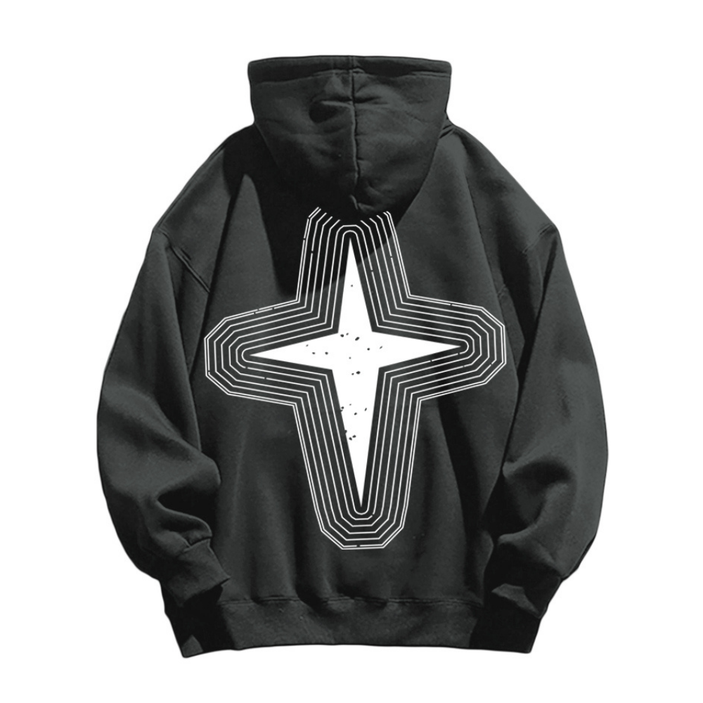 Vintage Loose Star Graphic Hoodie