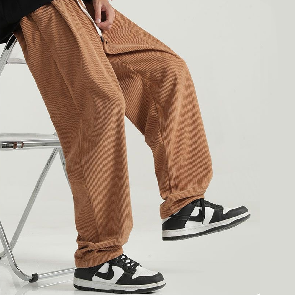 American Corduroy Straight Solid Color Sweatpants