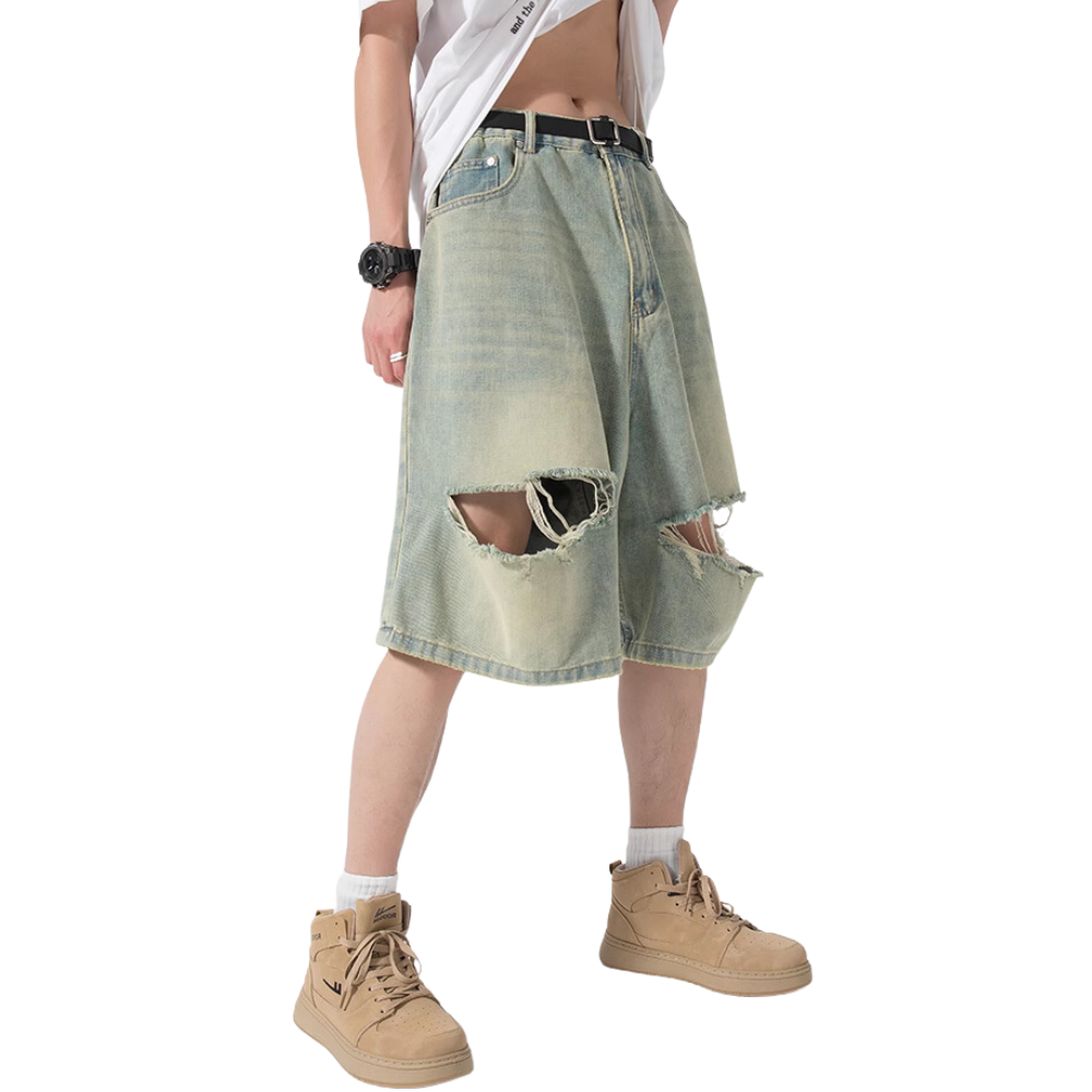 High Street Distressed Denim Shorts