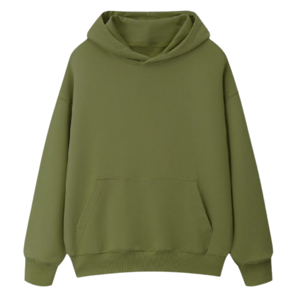 Solid Color No Drawstring Hoodie