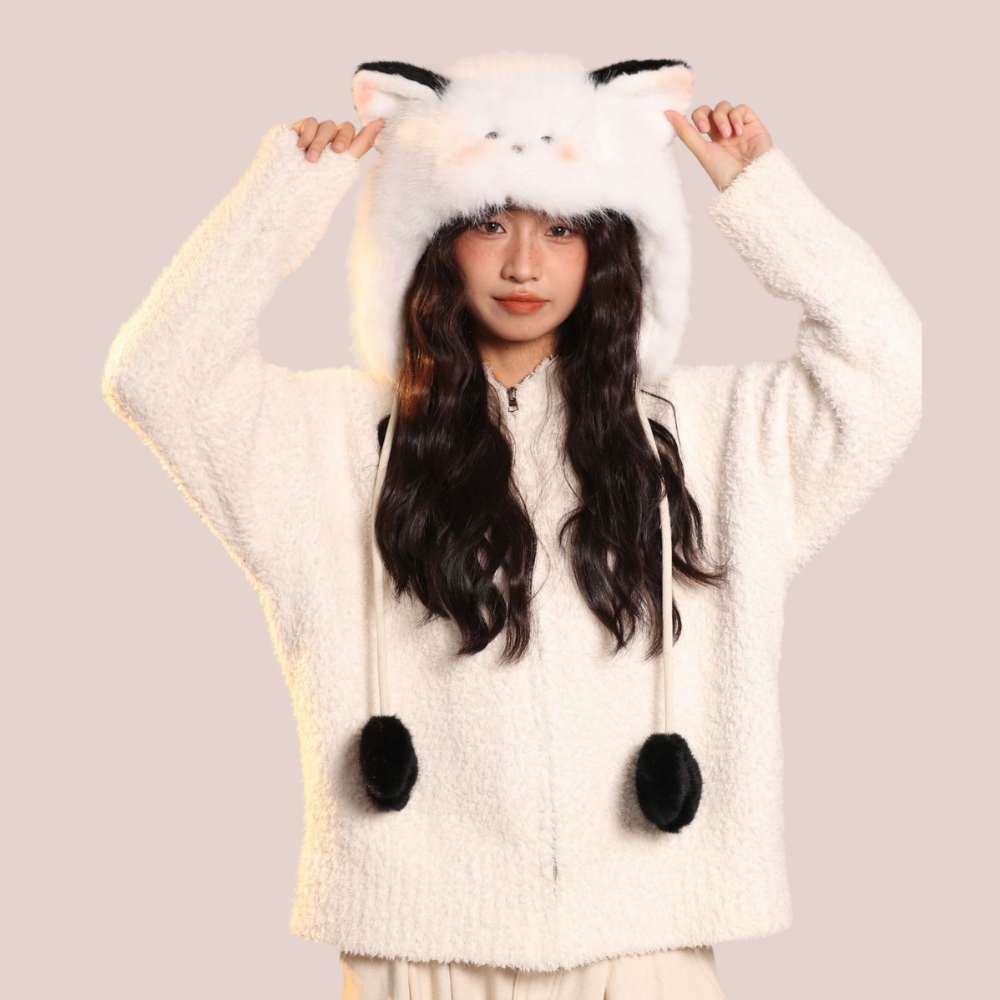 Raccoon Windproof Plush Hat