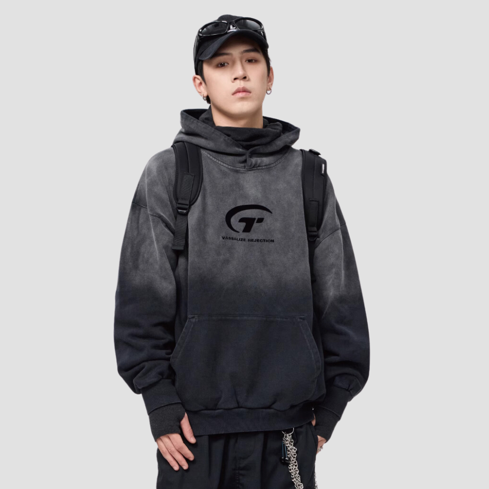 Ins Cotton Gradient Washed Hoodie