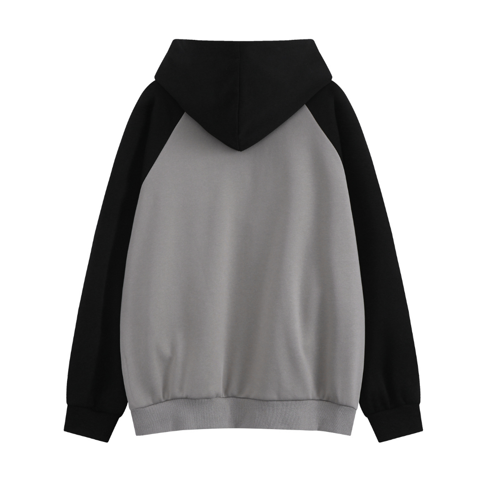 High Street Graffiti Color Matching Zipper Hoodies