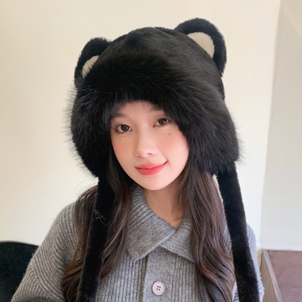 Solid Color Furry Winter Hat