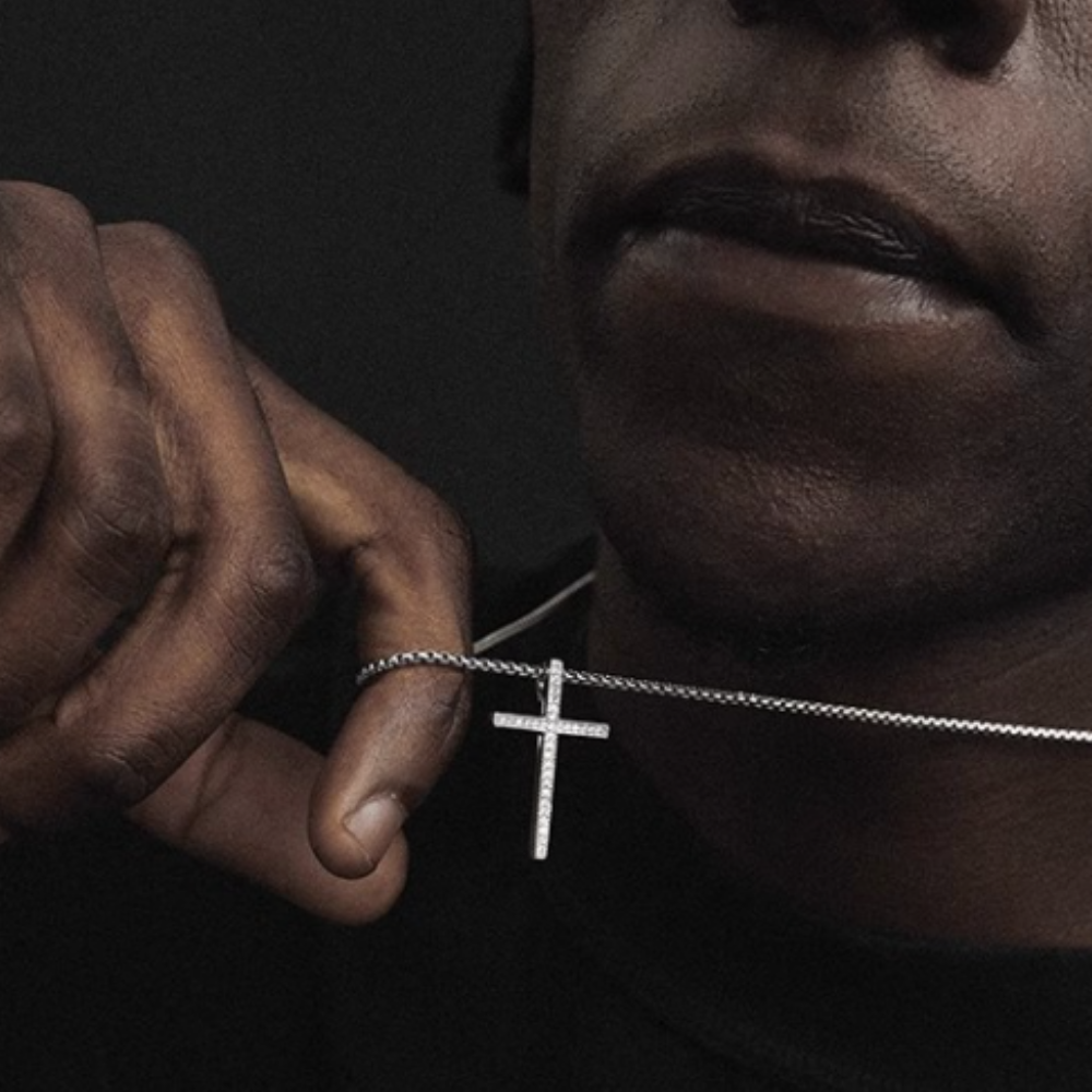 American Diamond Cross Necklace