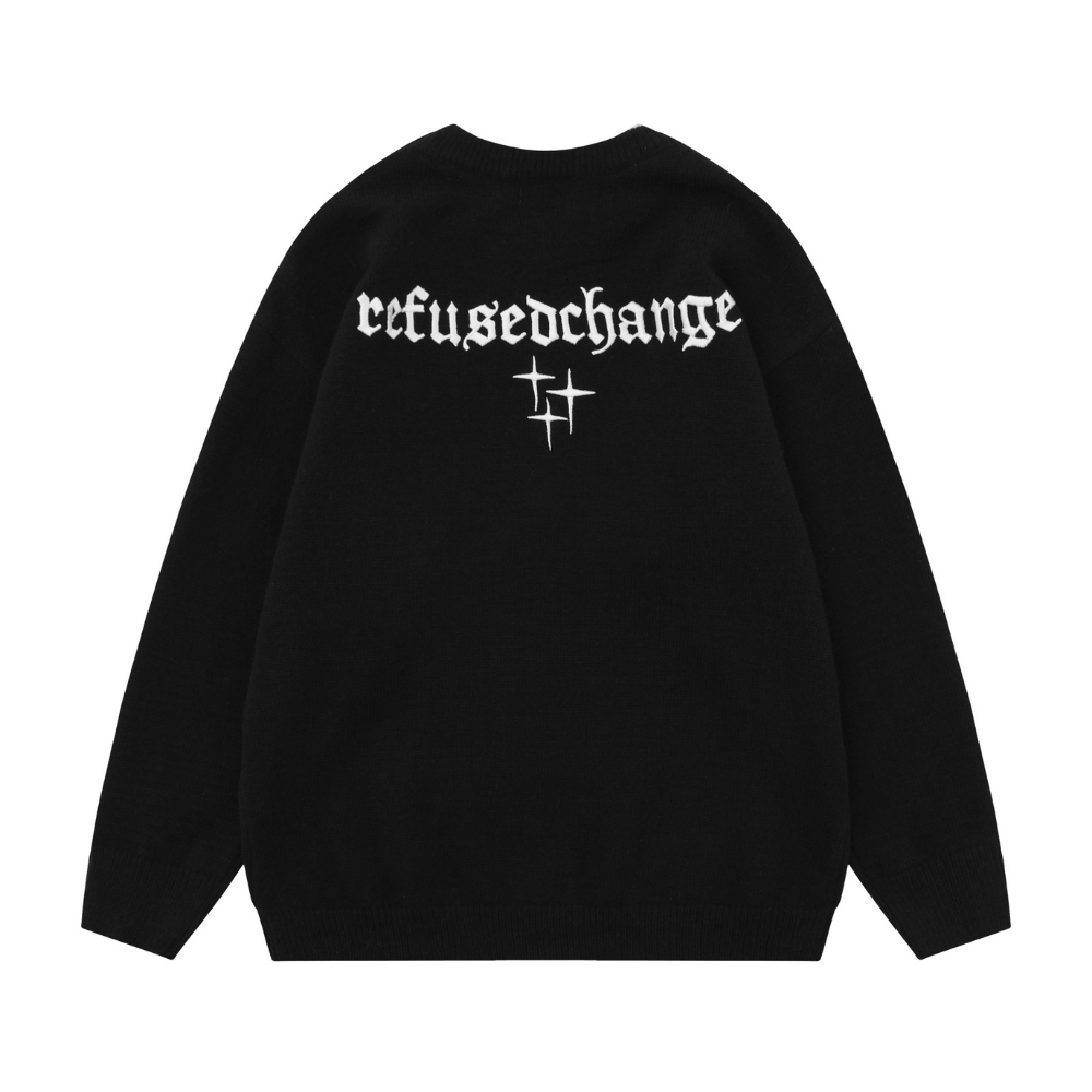 High Street Star Embroidery Sweater