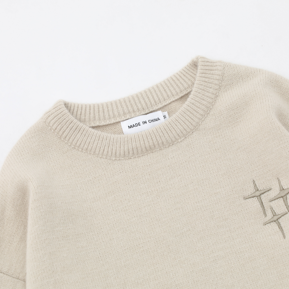 High Street Star Embroidery Sweater