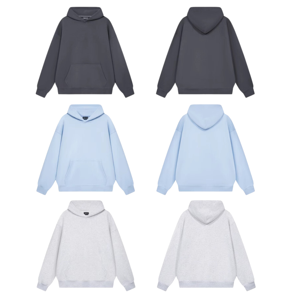 Solid Color No Drawstring Hoodie
