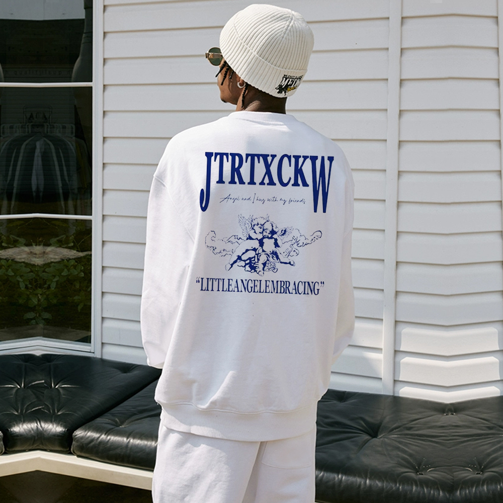 Vintage Cupid Letter Print Sweatshirt