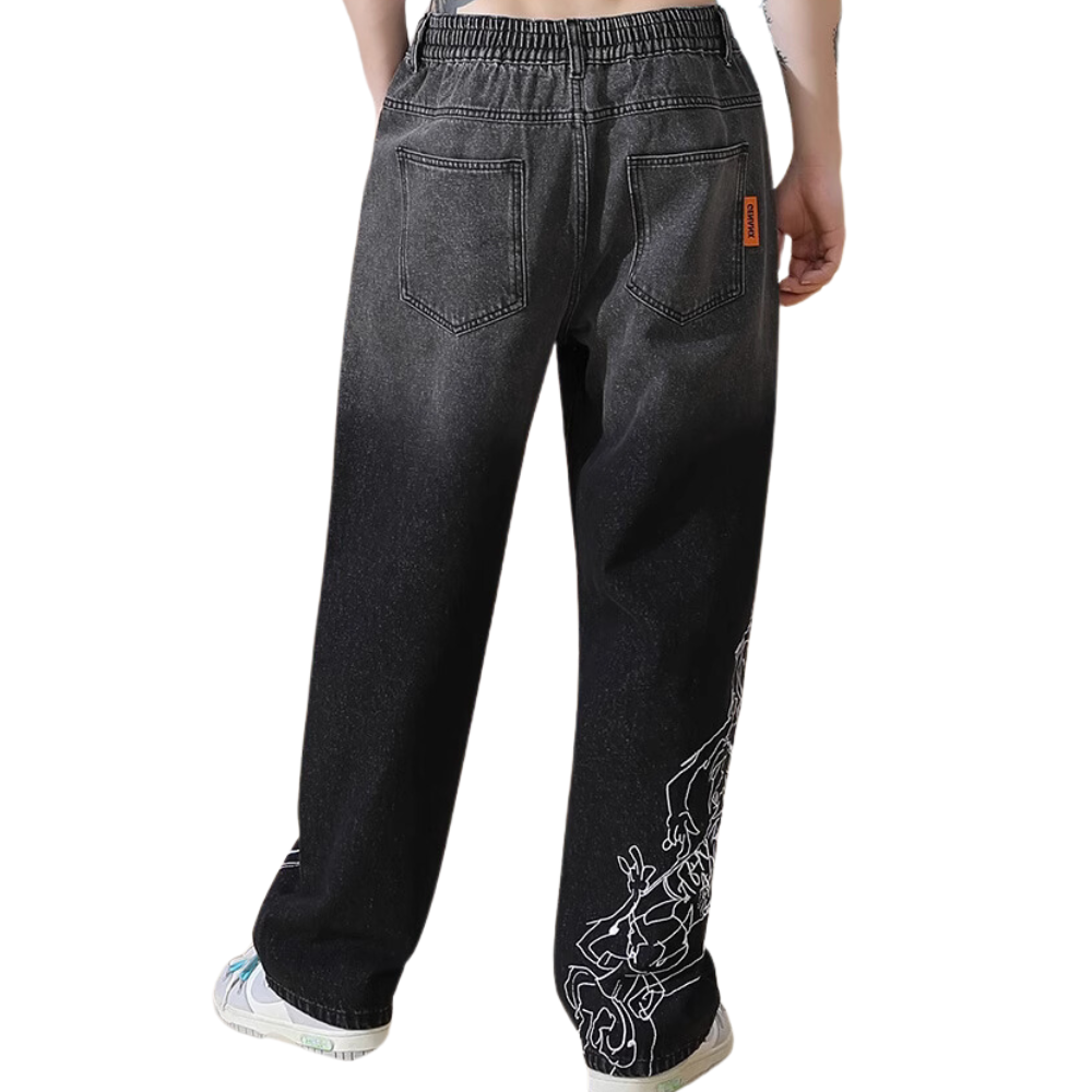 High Street Embroidered Jeans