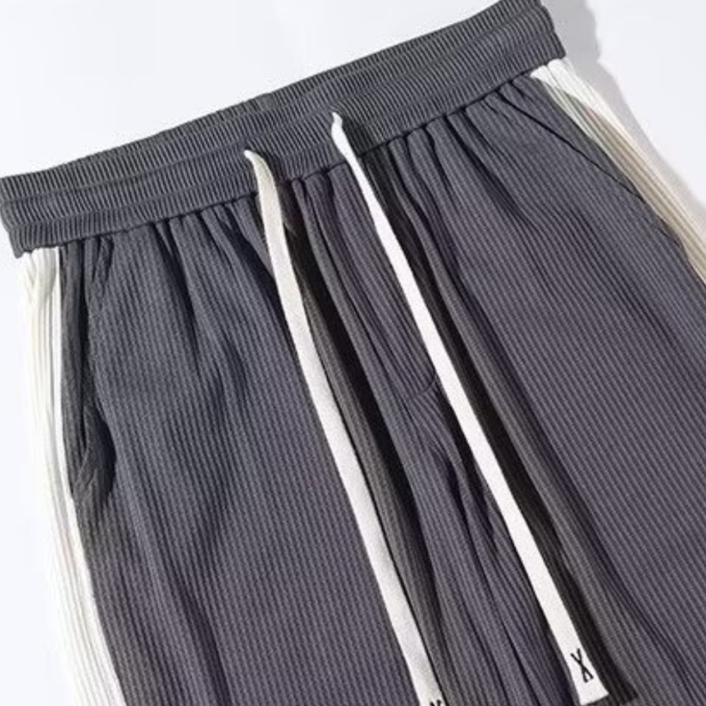 Paneled Drawstring Casual Sweatpants