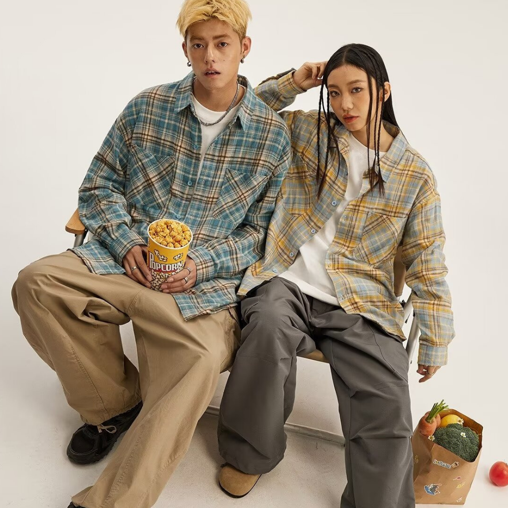 Japanese Rendered Plaid Shirt