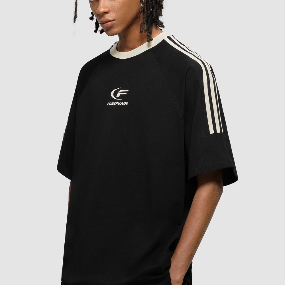 Retro Letter Print Raglan Sleeve T-shirt