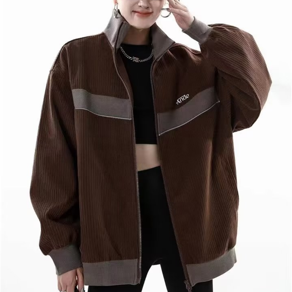 Women's Vintage Corduroy Stand Collar Jacket