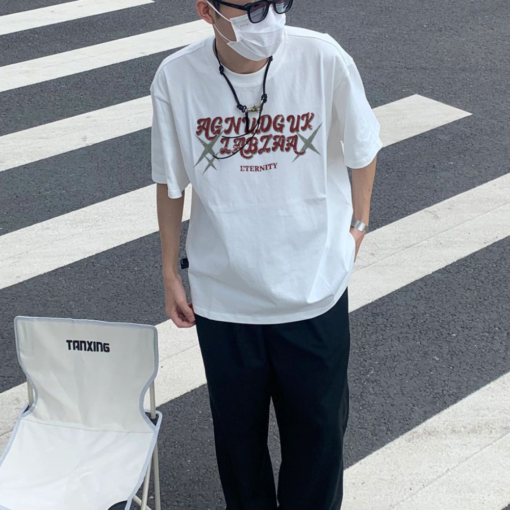 American Star Letter Print T-shirt