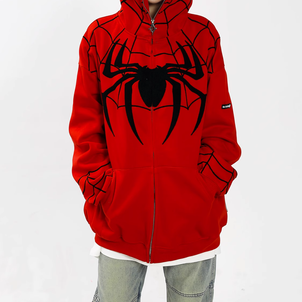 🔥High Street Spider Jacquard Hoodie
