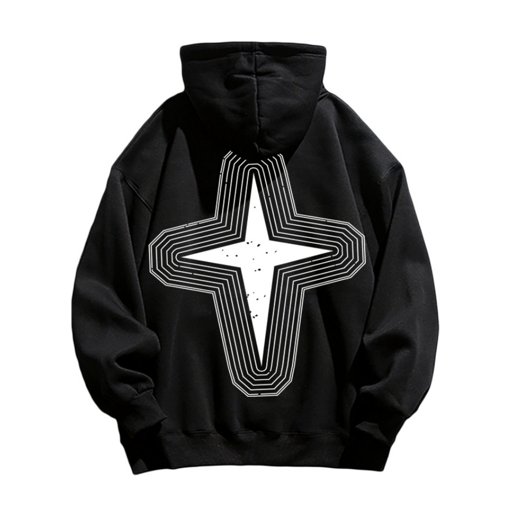 Vintage Loose Star Graphic Hoodie