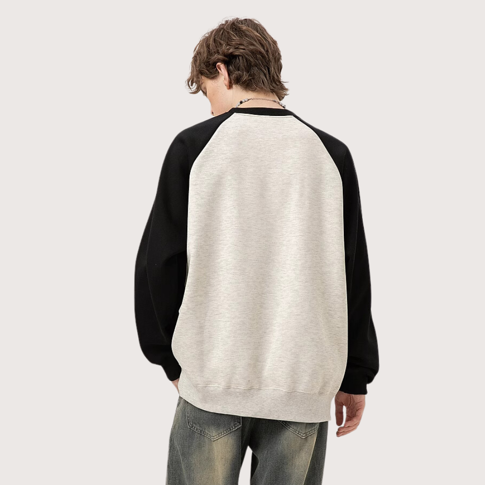 Solid Color Raglan Sweatshirt