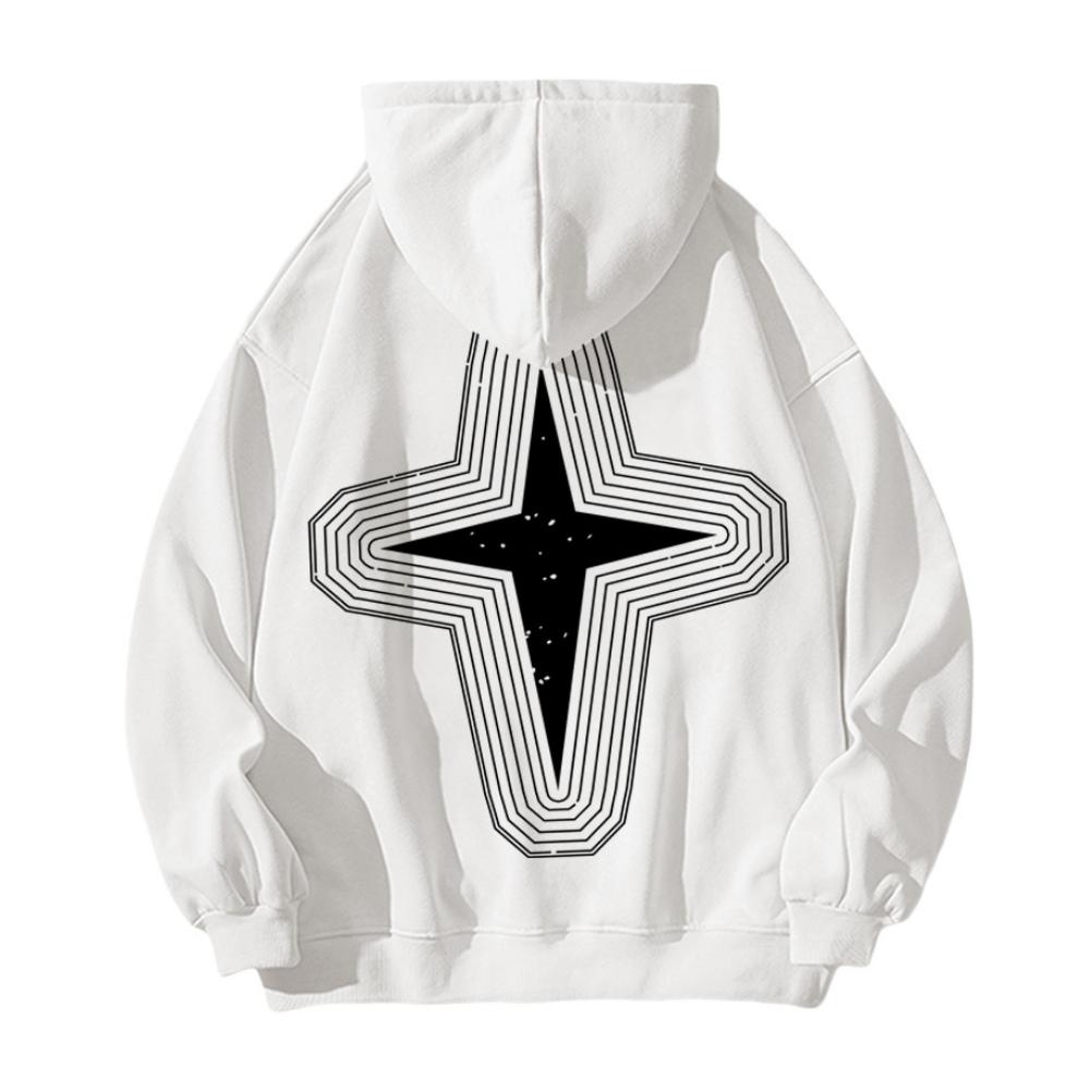 Vintage Loose Star Graphic Hoodie