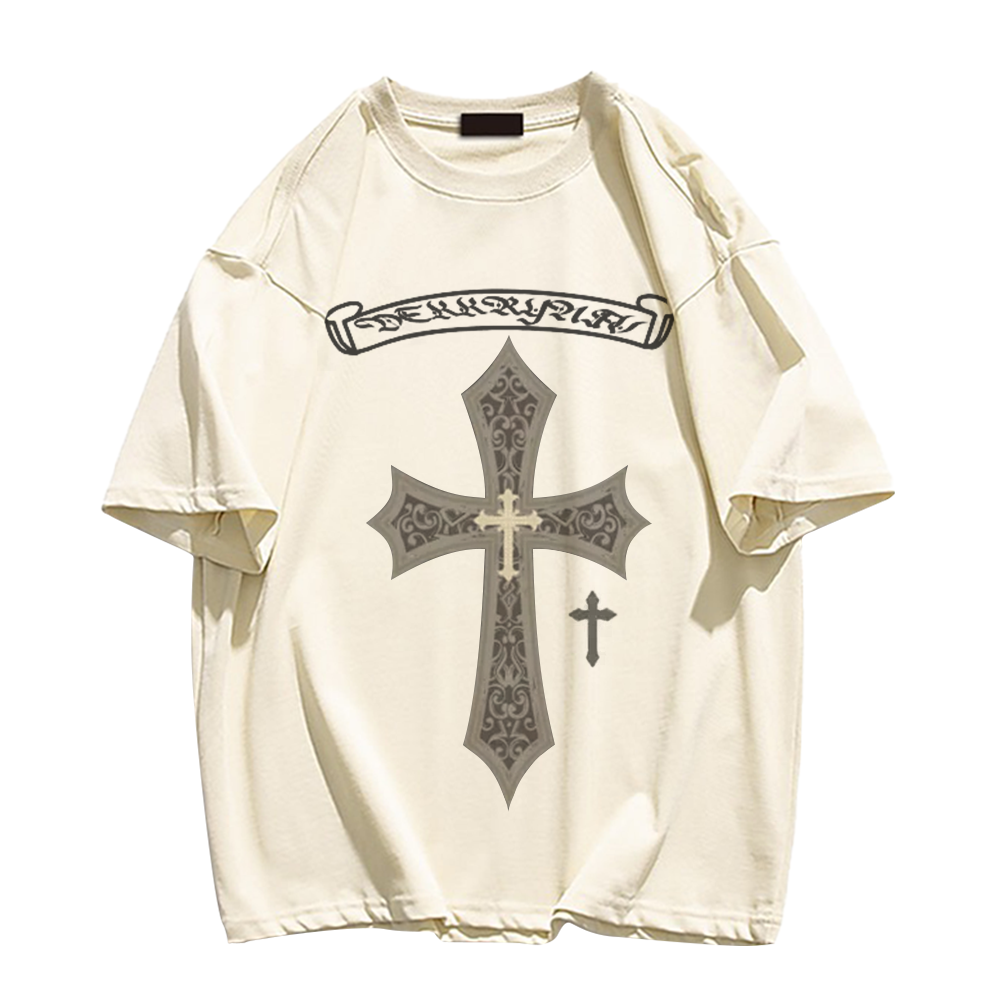 American Cross Letter Print T-shirt