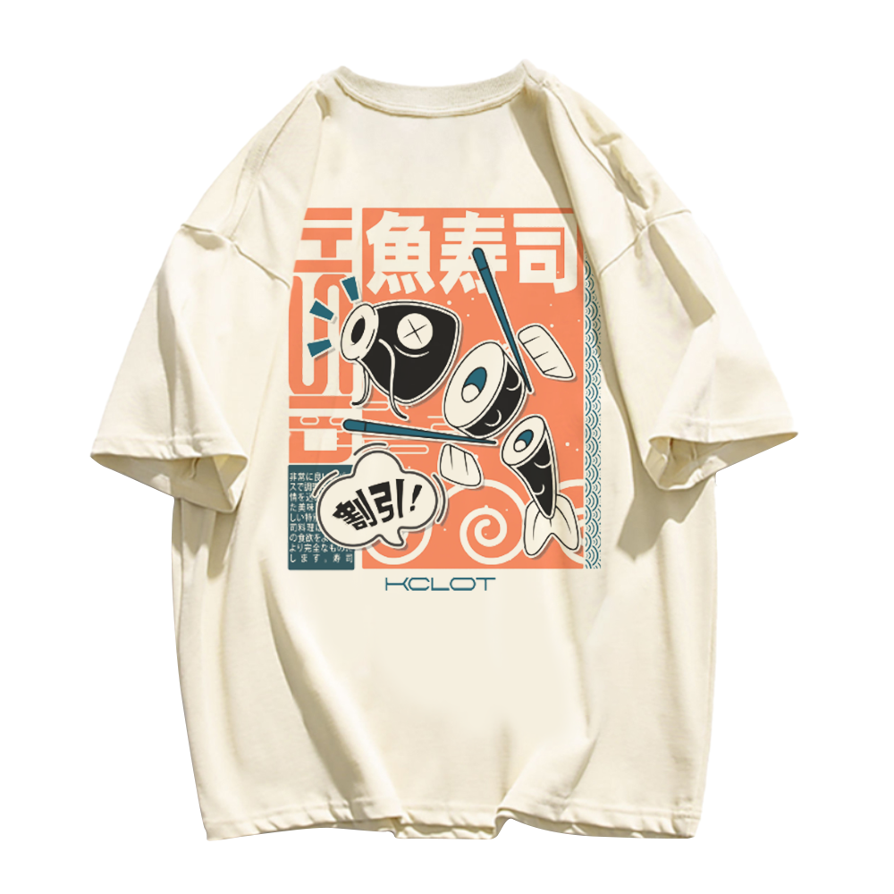 Fish Sushi Pattern T-Shirt
