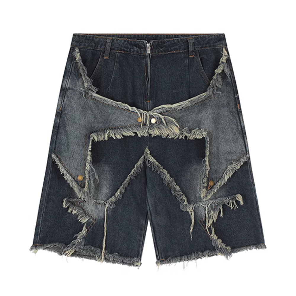 High Street Pentagram Patchwork Shorts