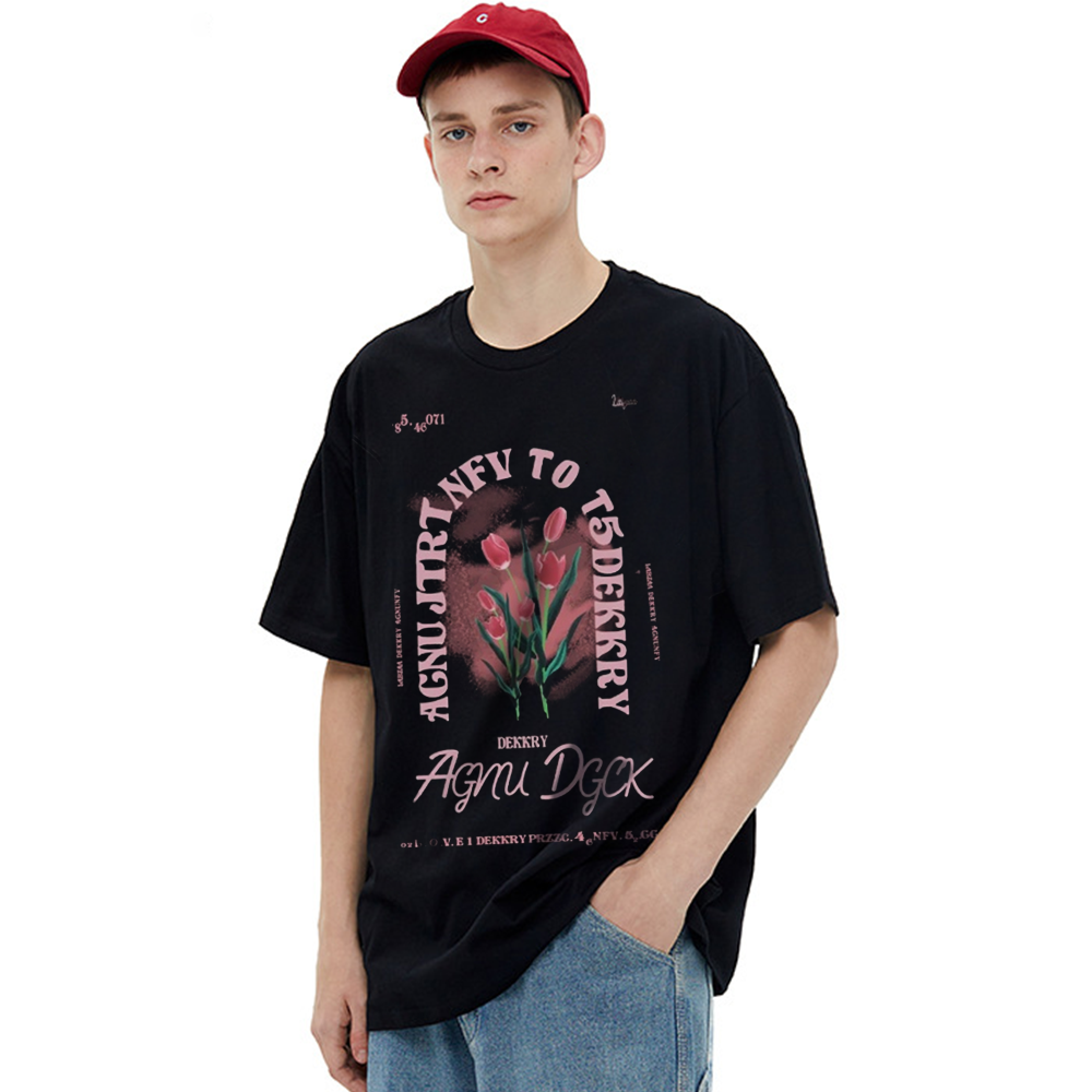 American Street Tulip Print Cotton T-shirt