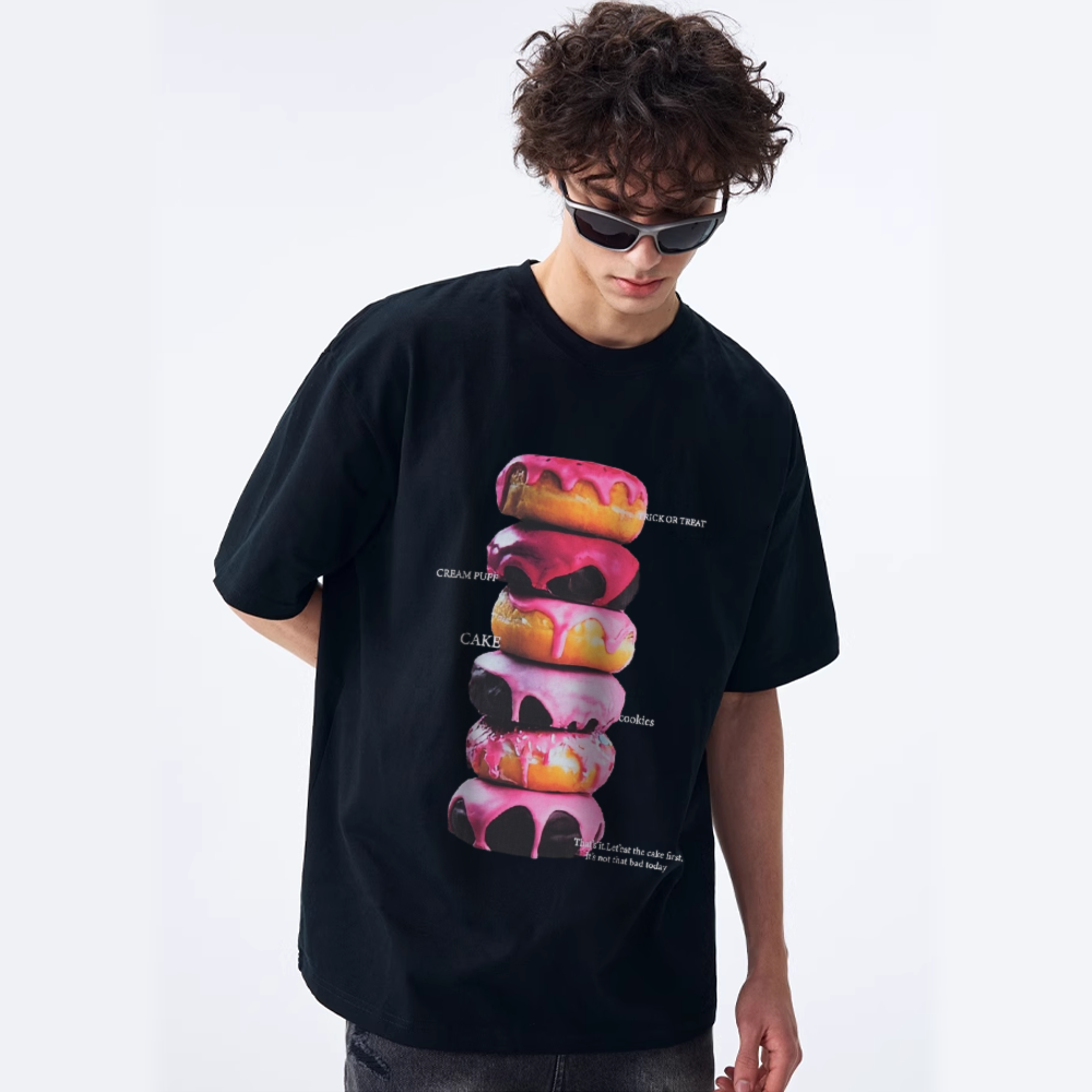 Street Yummy Donuts Cotton T-shirt