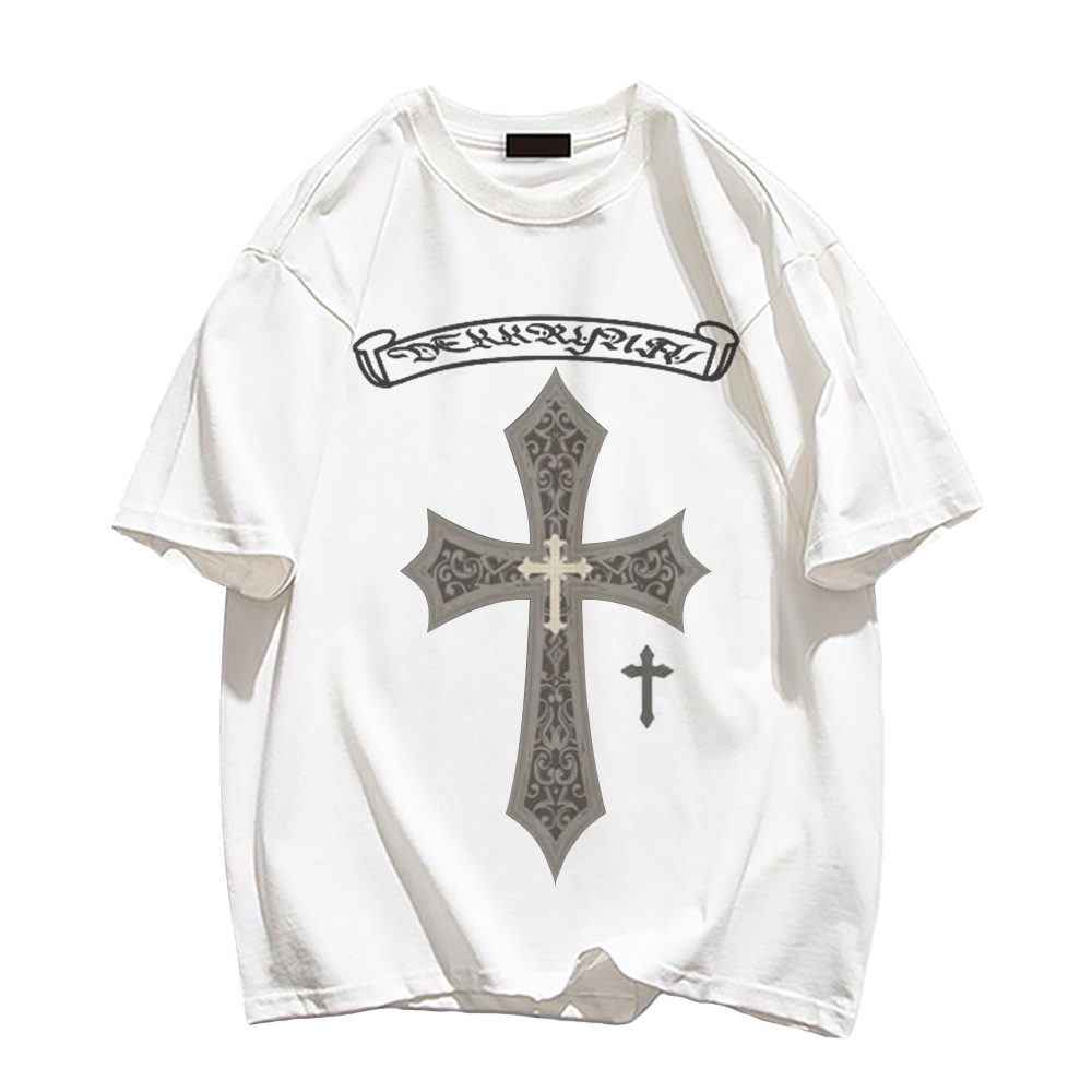 American Cross Letter Print T-shirt
