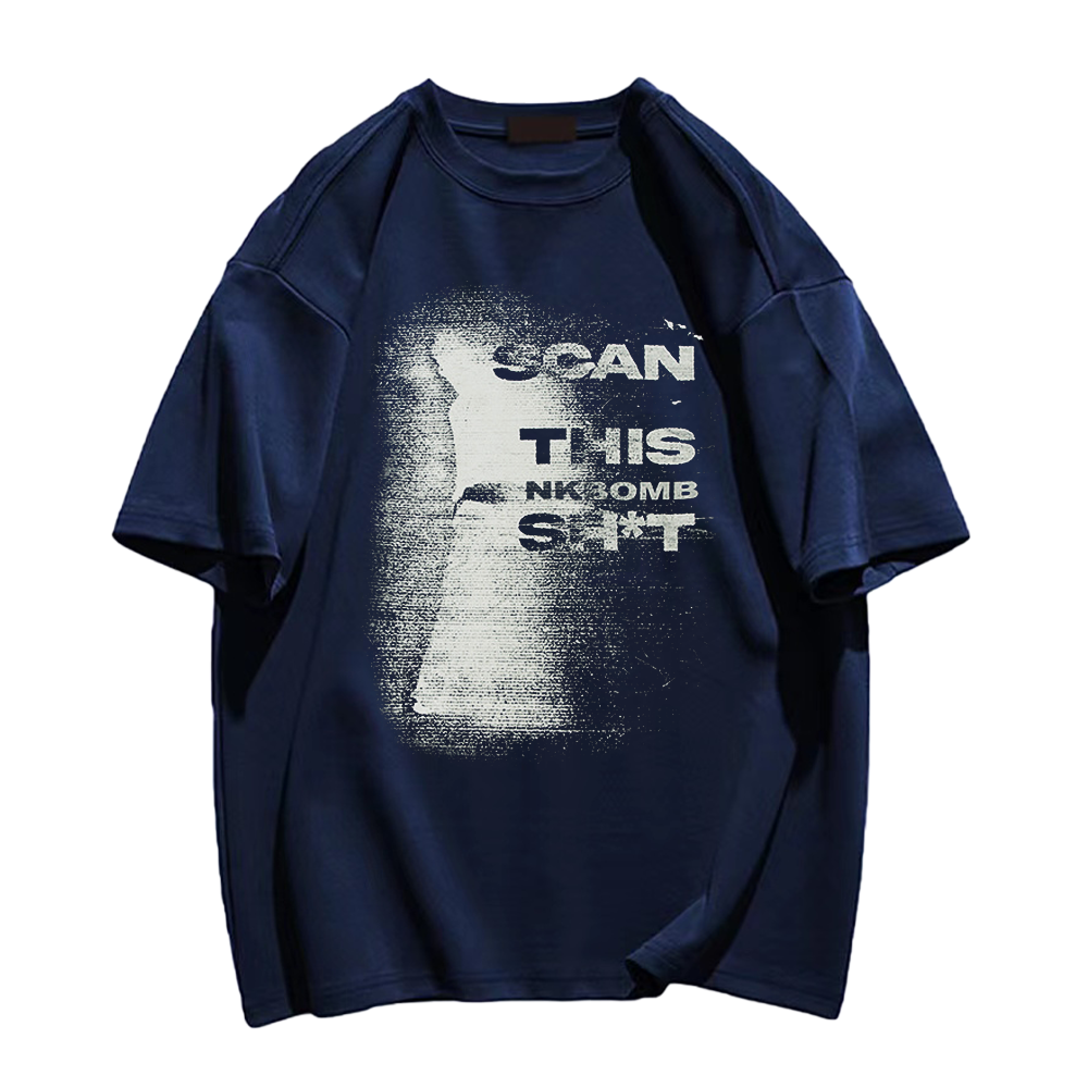 Loose Lettered Cotton T-Shirt