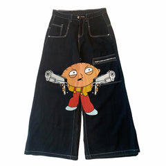 Baggout Anime Wide-Leg Jeans