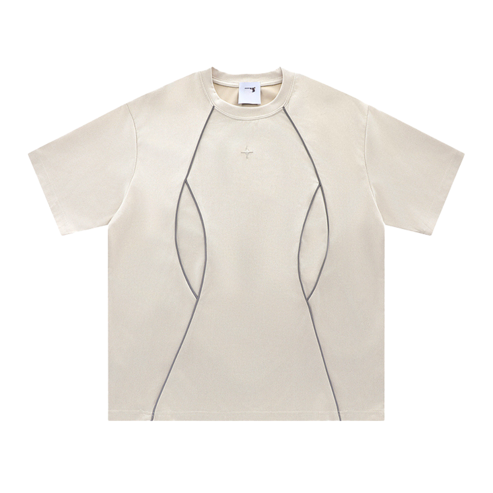 Retro Reflective Strip Star Suede T-shirt
