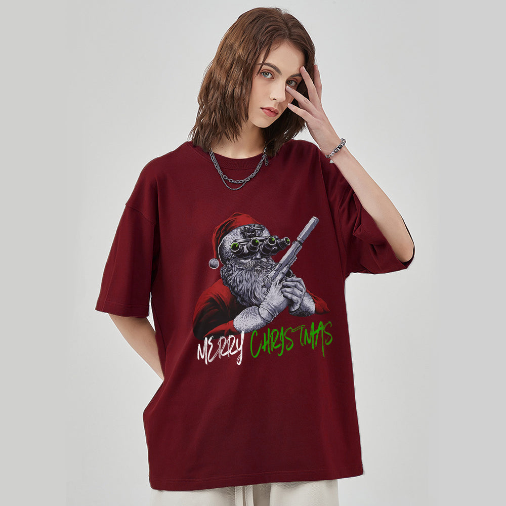 High Street Santa Claus With A Gun T-Shirt