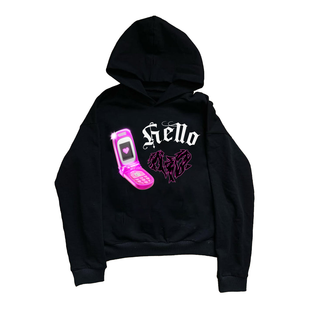 3endlesss "Retro Crush" Y2K Flip Phone Hoodie