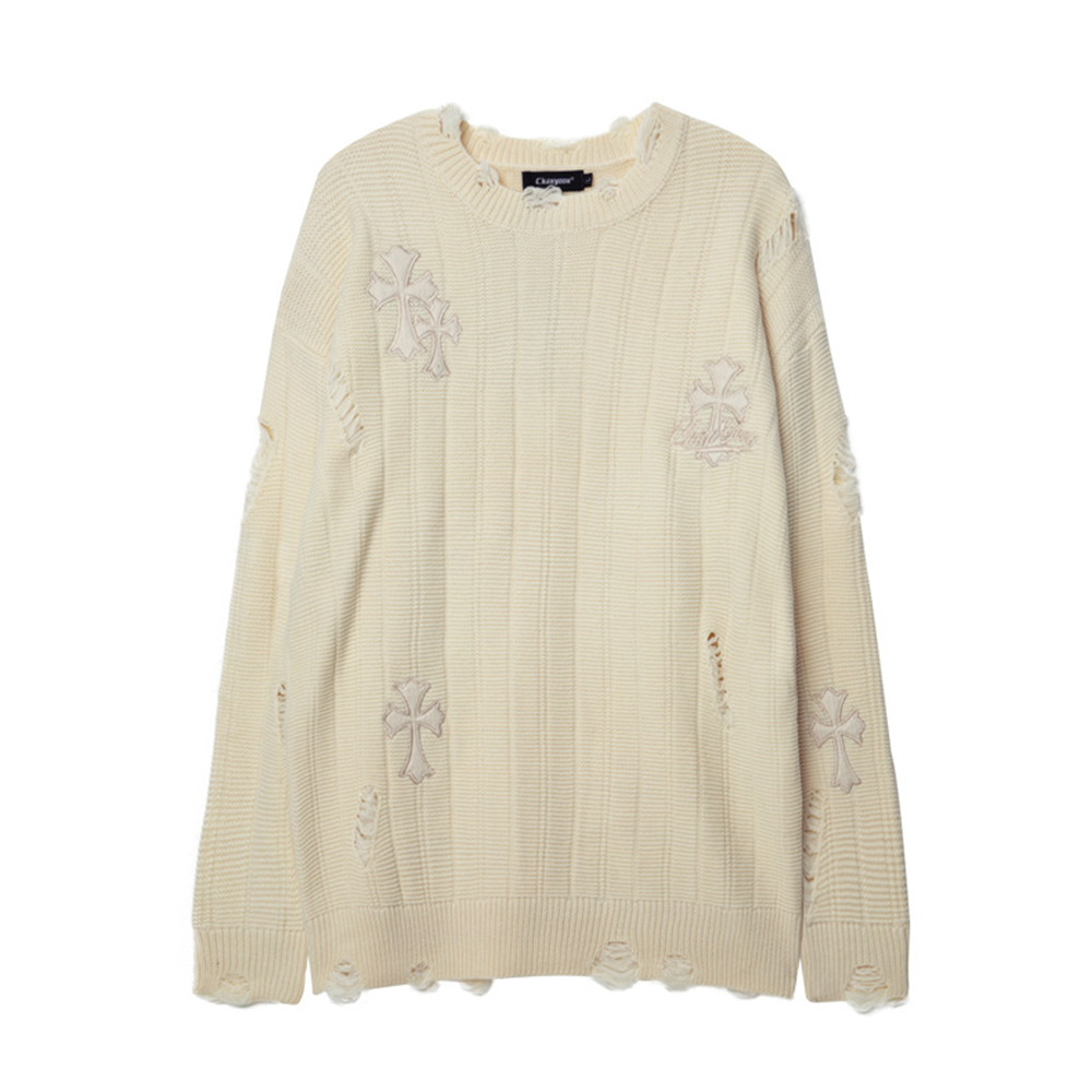 Vintage Cross Hole Sweater
