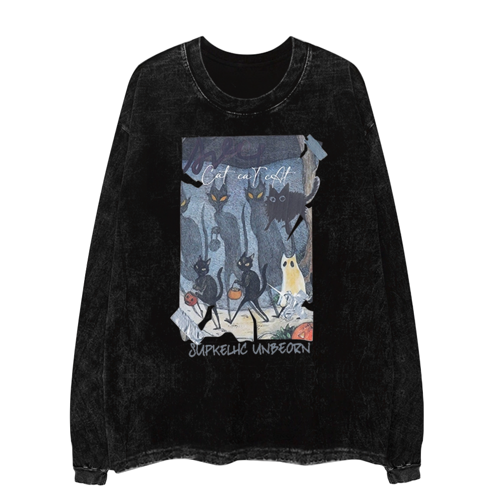 High Street Cat Shadow Ghost Long-Sleeve Shirt
