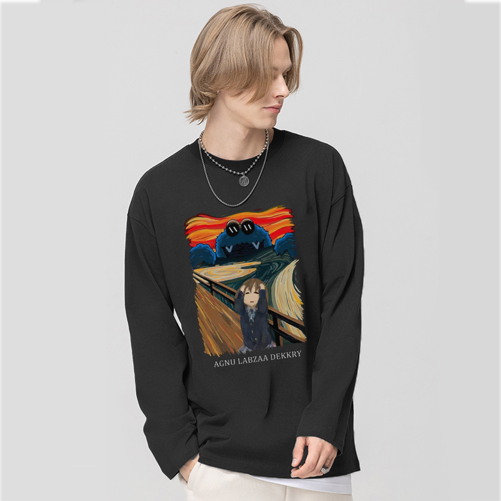 Cartoon Oil Printing Graphic Sweatshirt